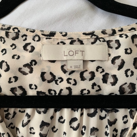 LOFT Animal Print Blouse - Picture 3 of 5